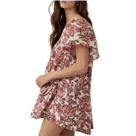 Free People Women's Kauai Getaway Printed Tunic Top size Small XL NWT Floral - Picture 3 of 16